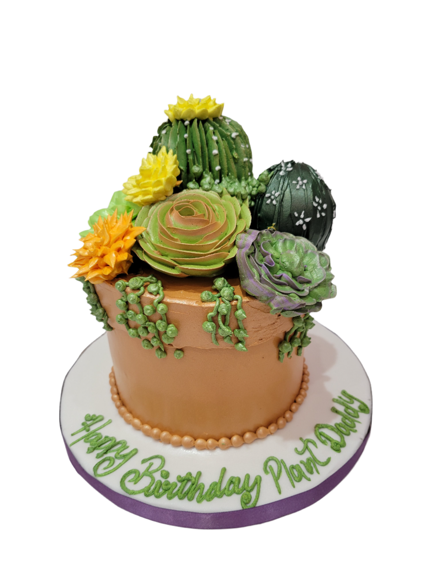 Plant Theme Cream Cake