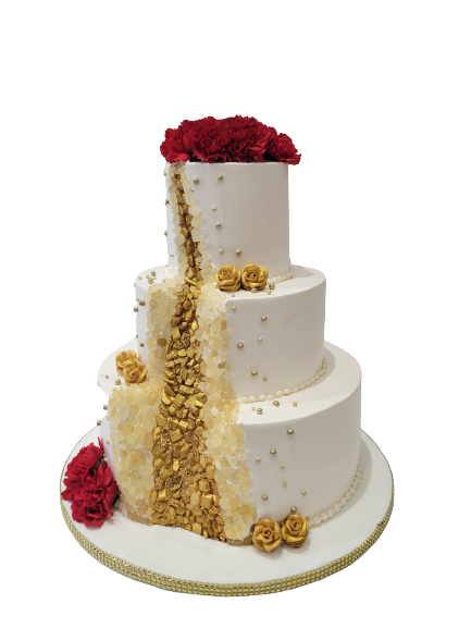Geode Effect Wedding Cake
