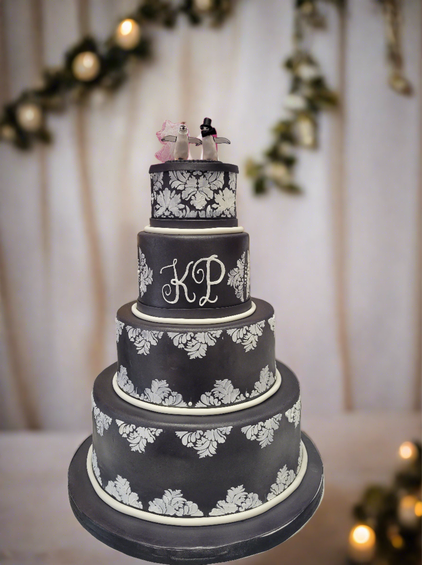 Black & White Wedding Cake