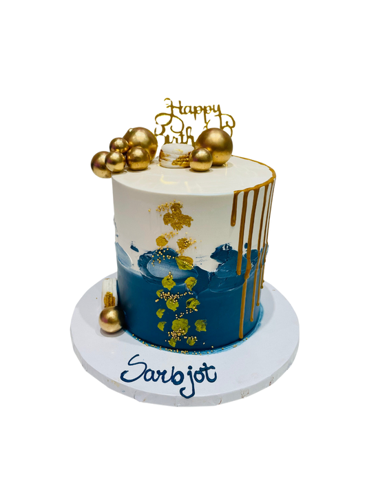 Kevin Gold Drizzle Birthday Cake