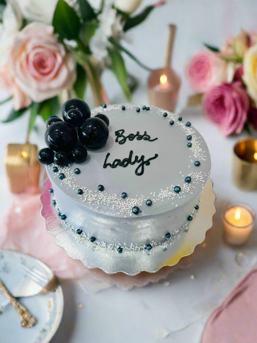 Grey & Black Cream Cake