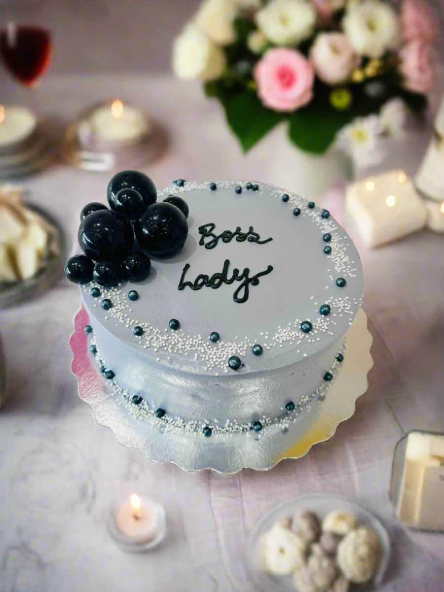 Grey & Black Cream Cake