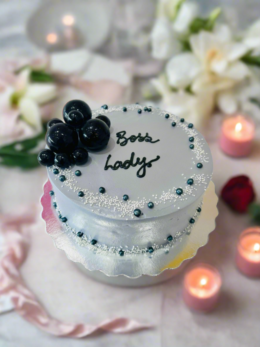 Grey & Black Cream Cake