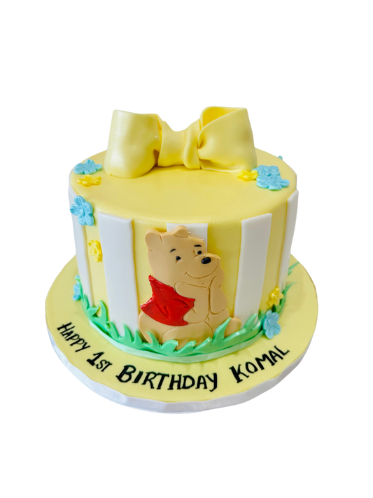 Pooh Theme Fondant Cake