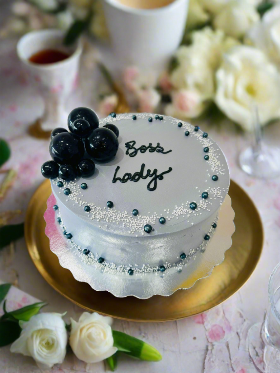 Grey & Black Cream Cake