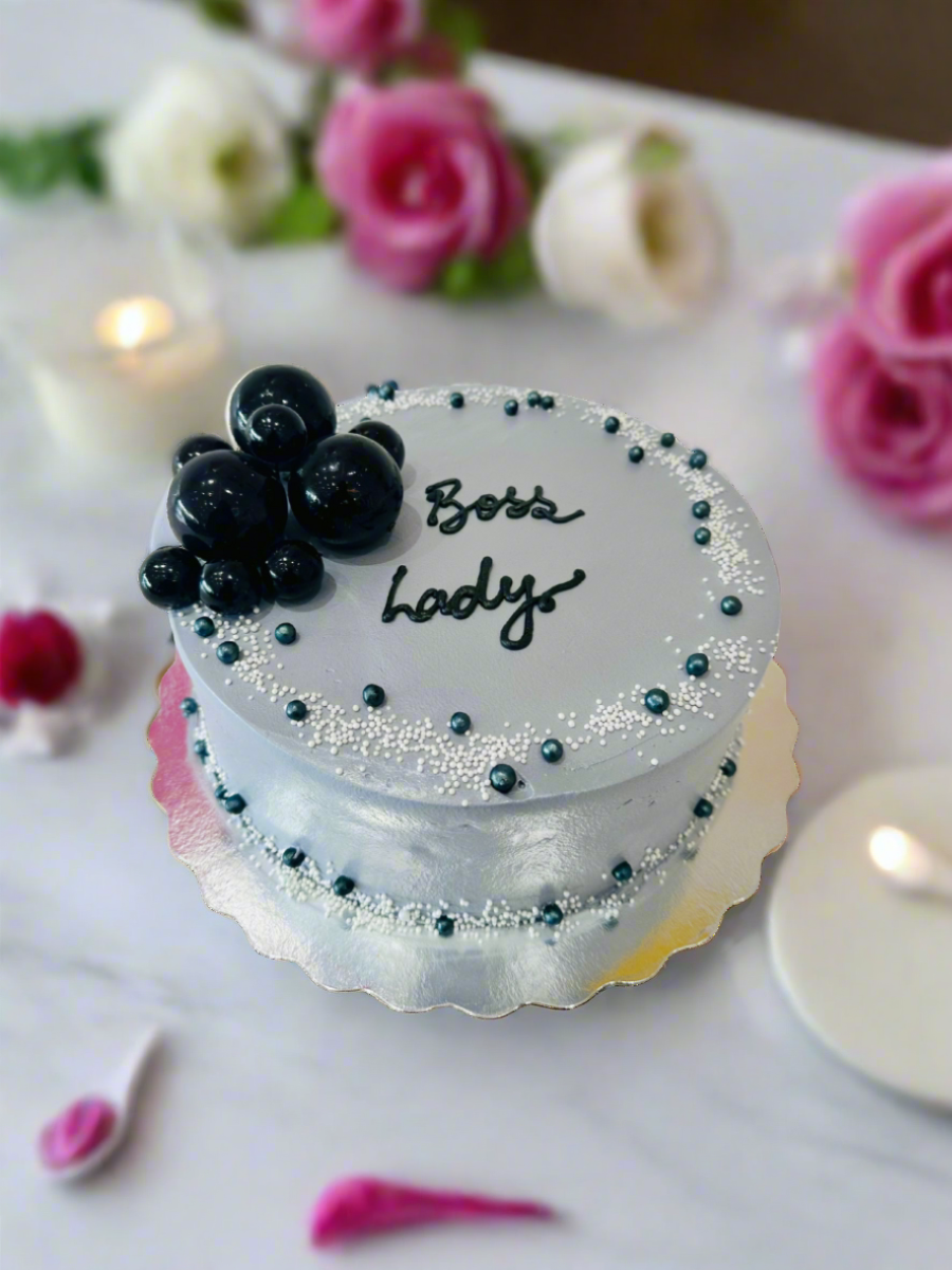 Grey & Black Cream Cake