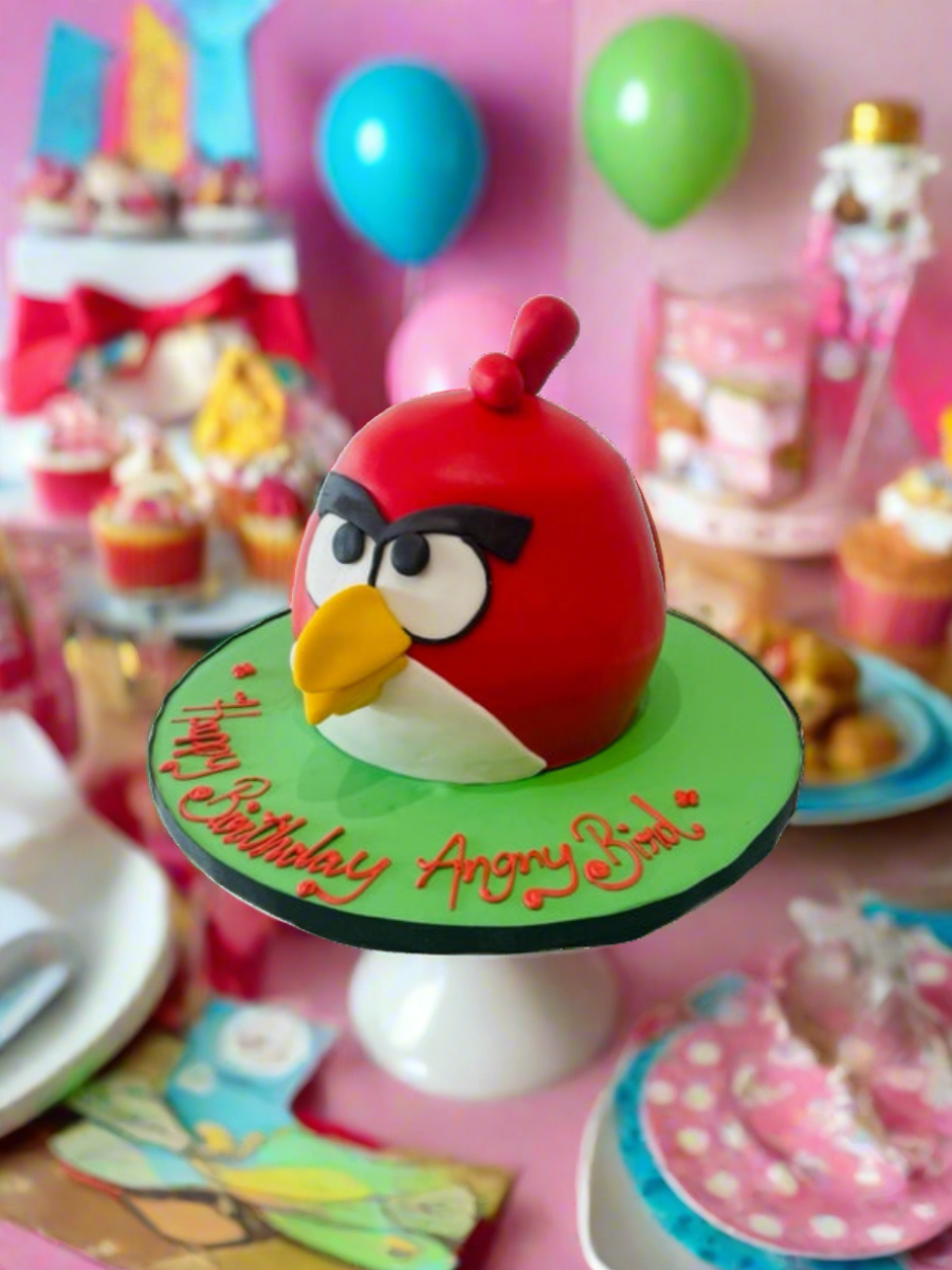Angry Bird Molded Fondant Cake