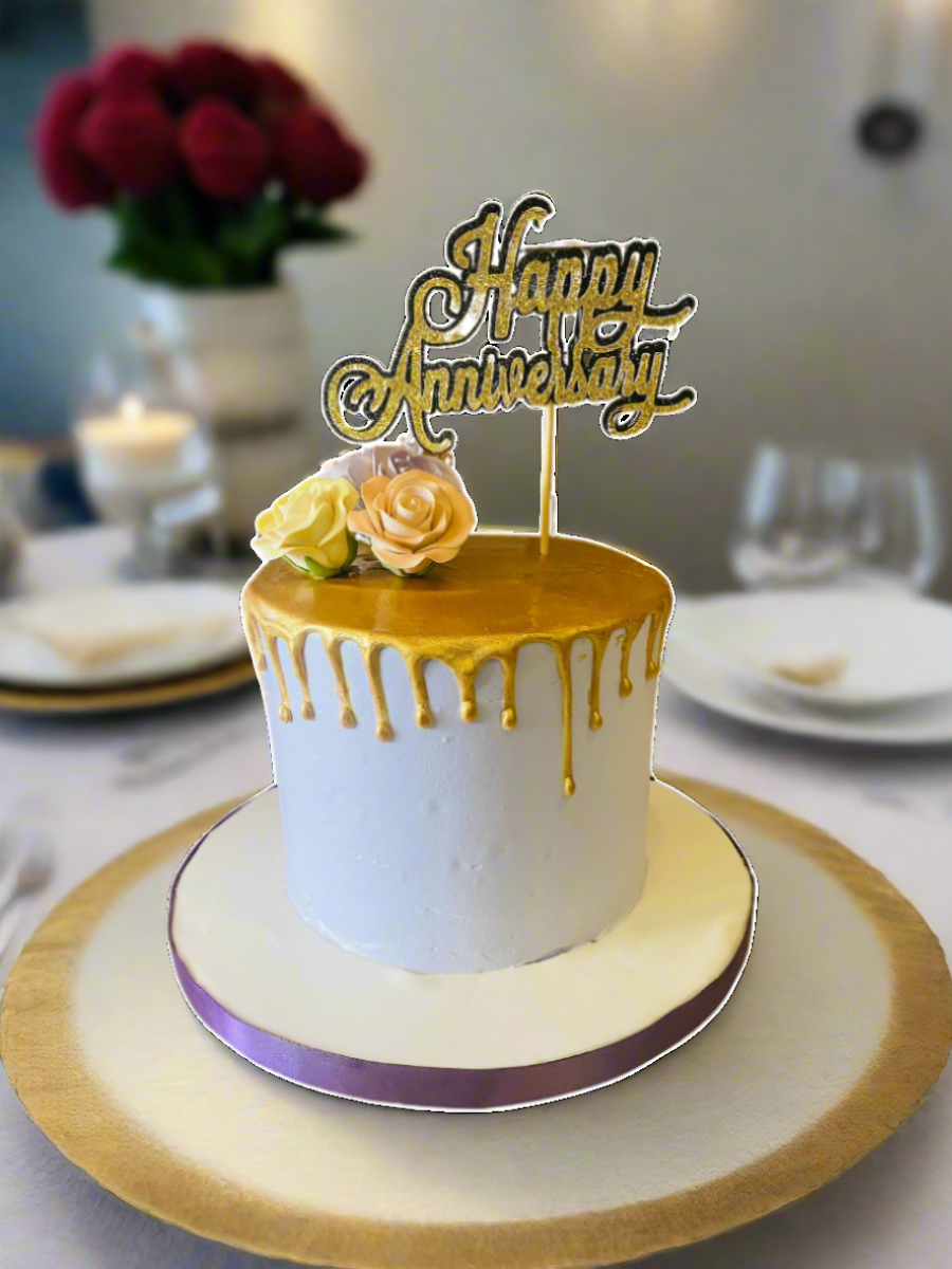 Purple Anniversary Cake