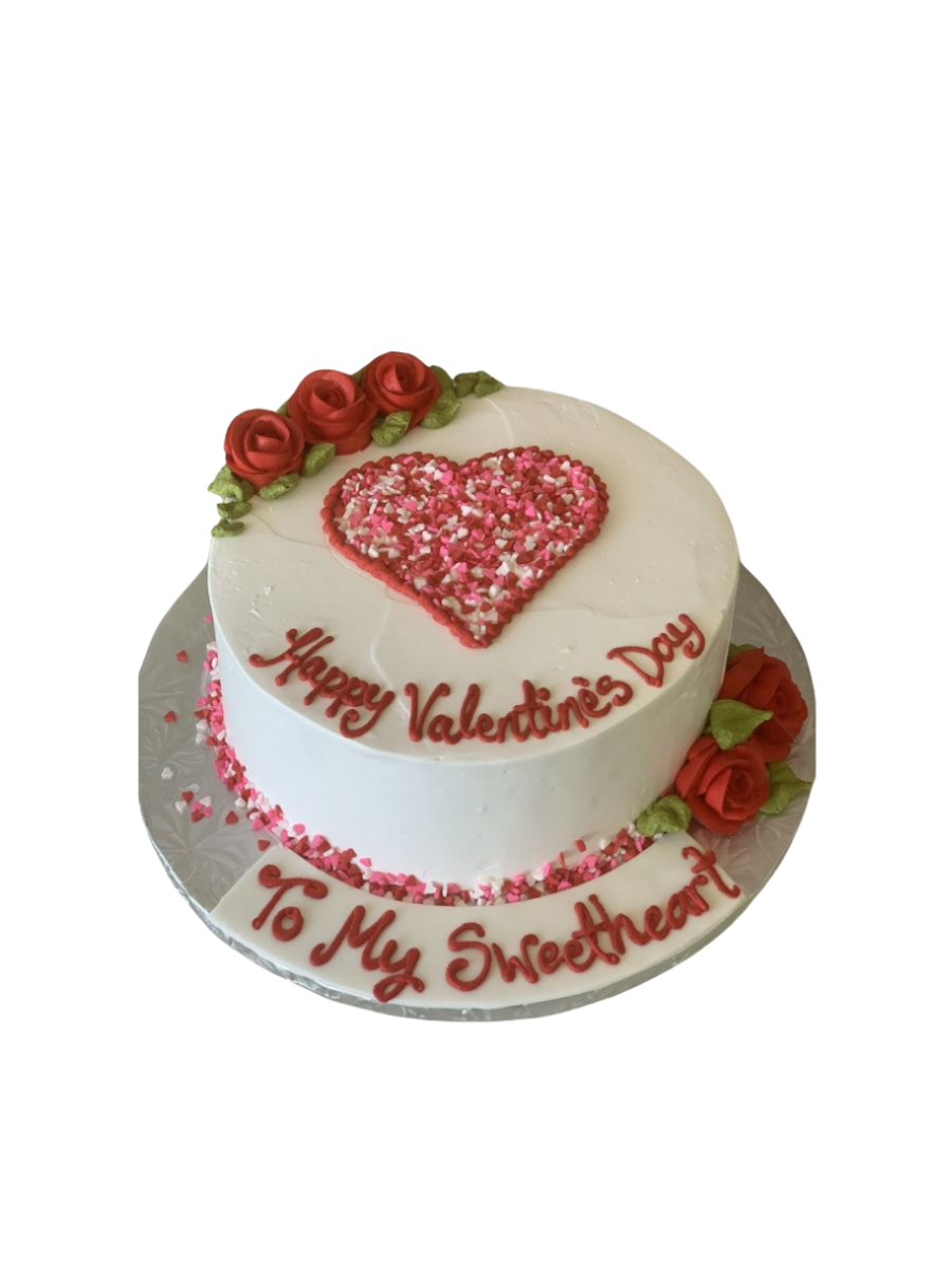 Red Valentine Heart Cake