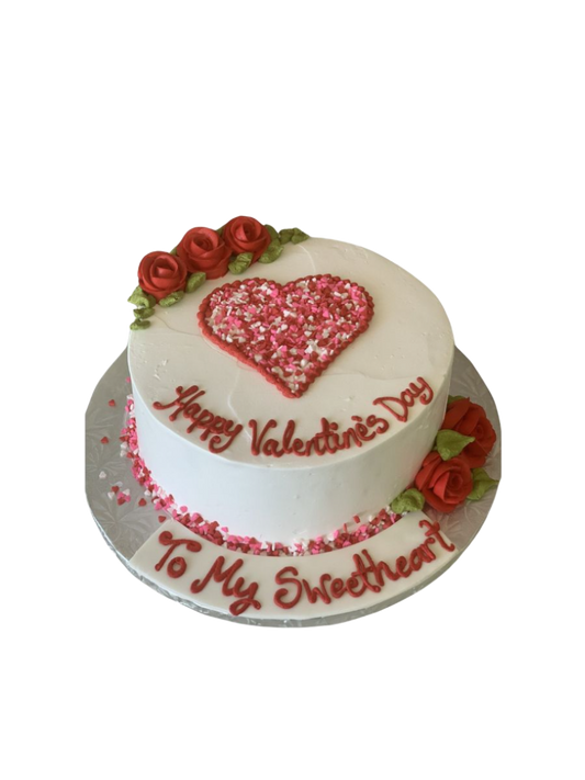 Red Valentine Heart Cake