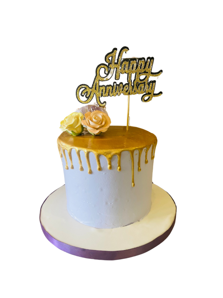 Purple Anniversary Cake