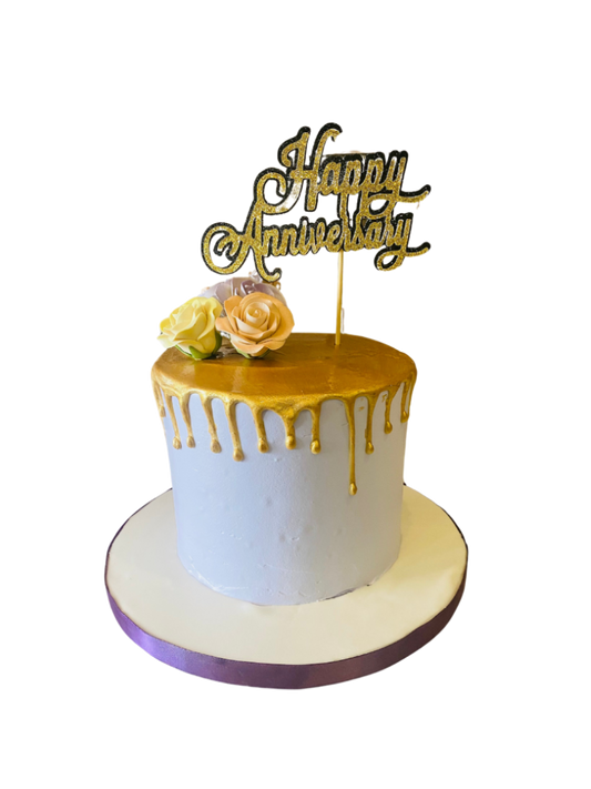 Purple Anniversary Cake