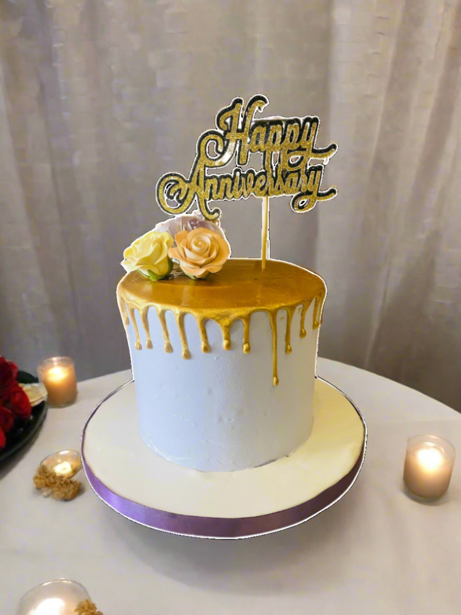 Purple Anniversary Cake