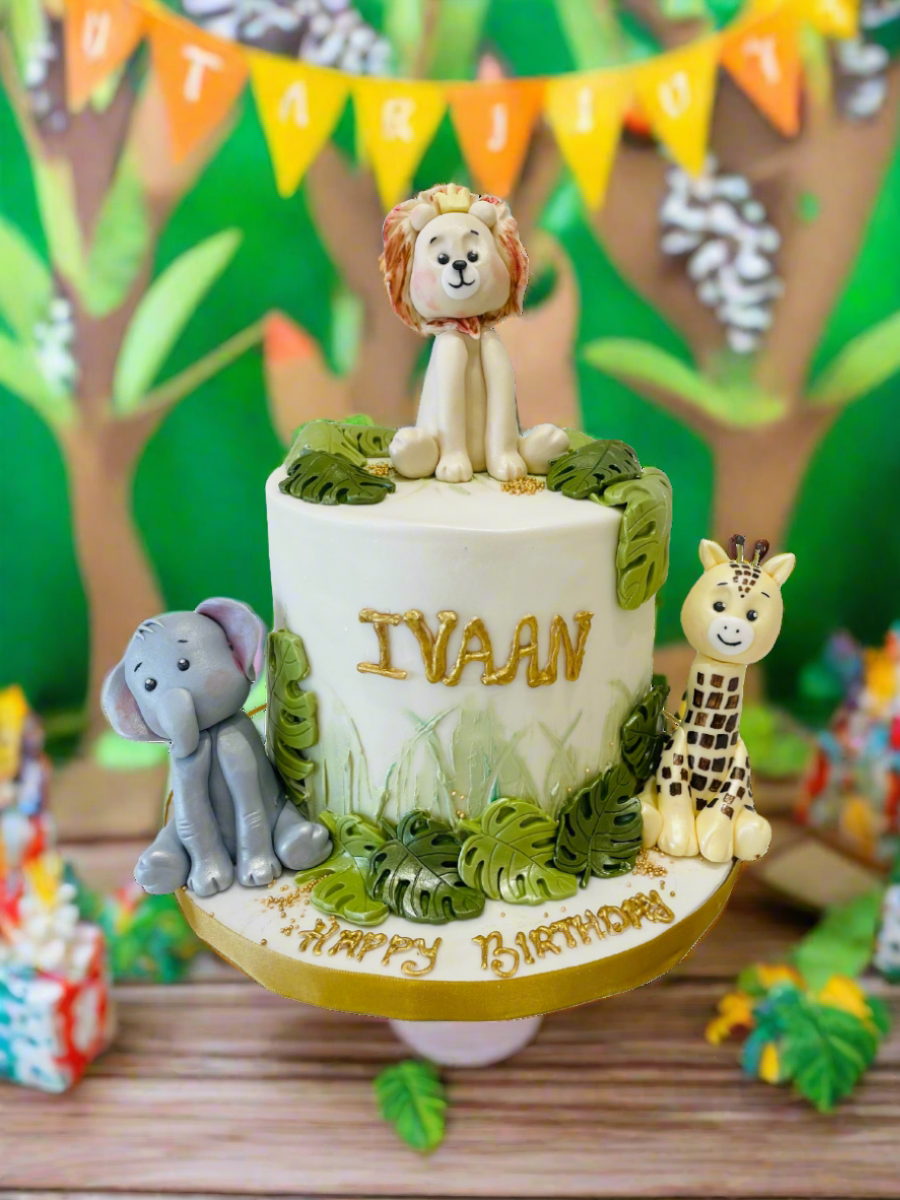 Ivaan Jungle Fondant Cake