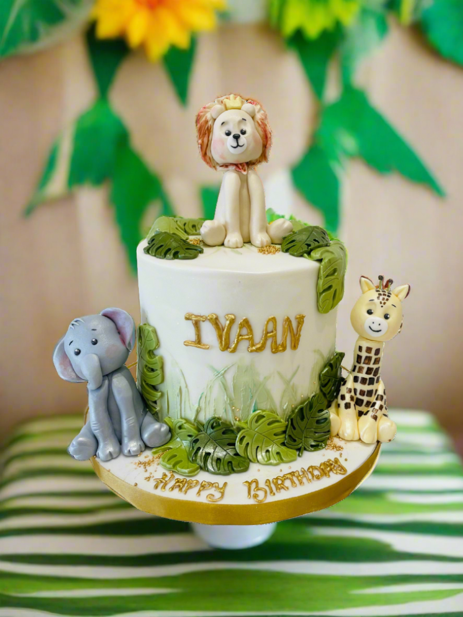Ivaan Jungle Fondant Cake