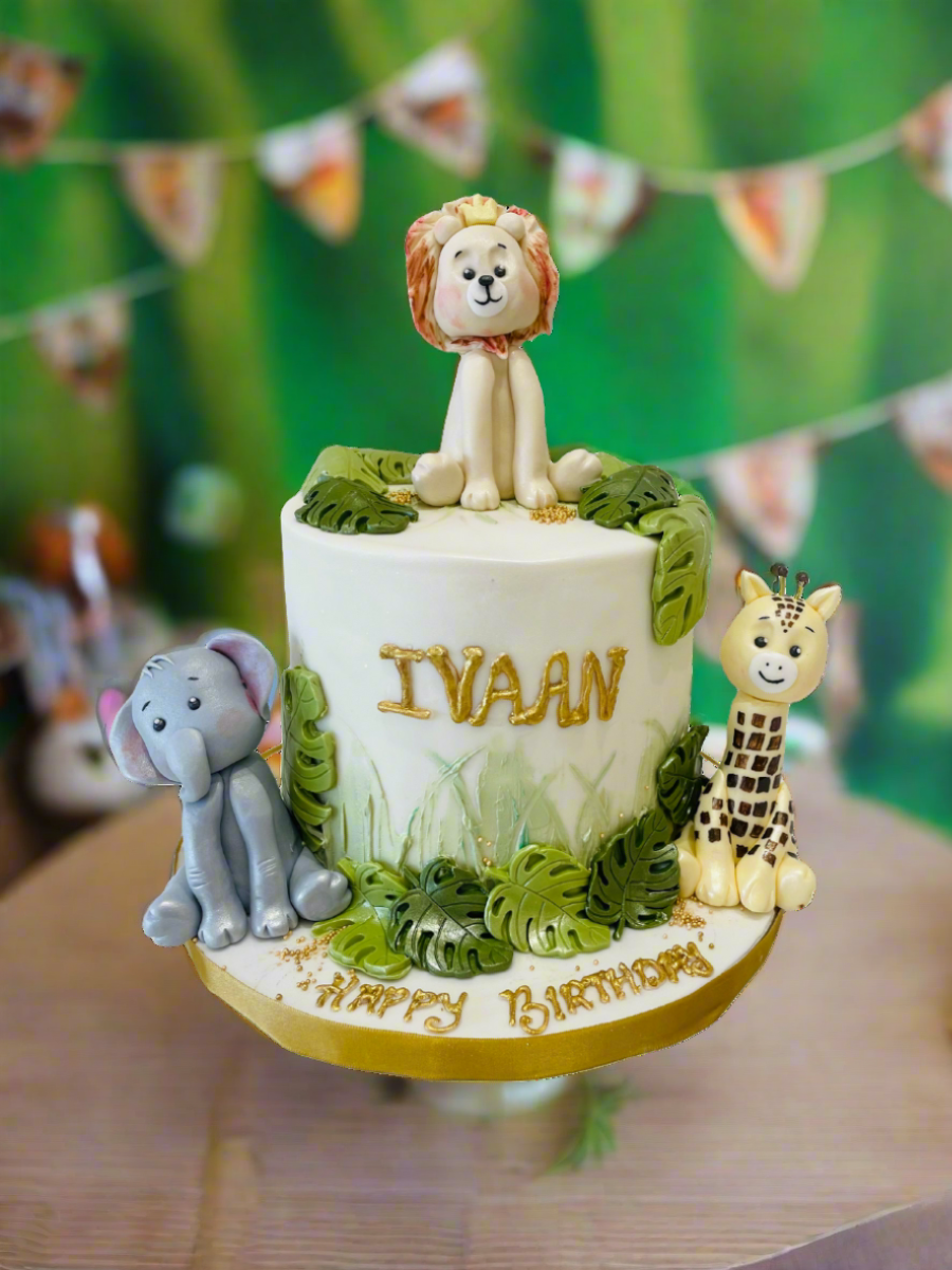 Ivaan Jungle Fondant Cake
