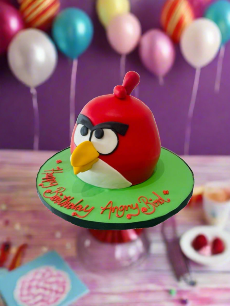Angry Bird Molded Fondant Cake