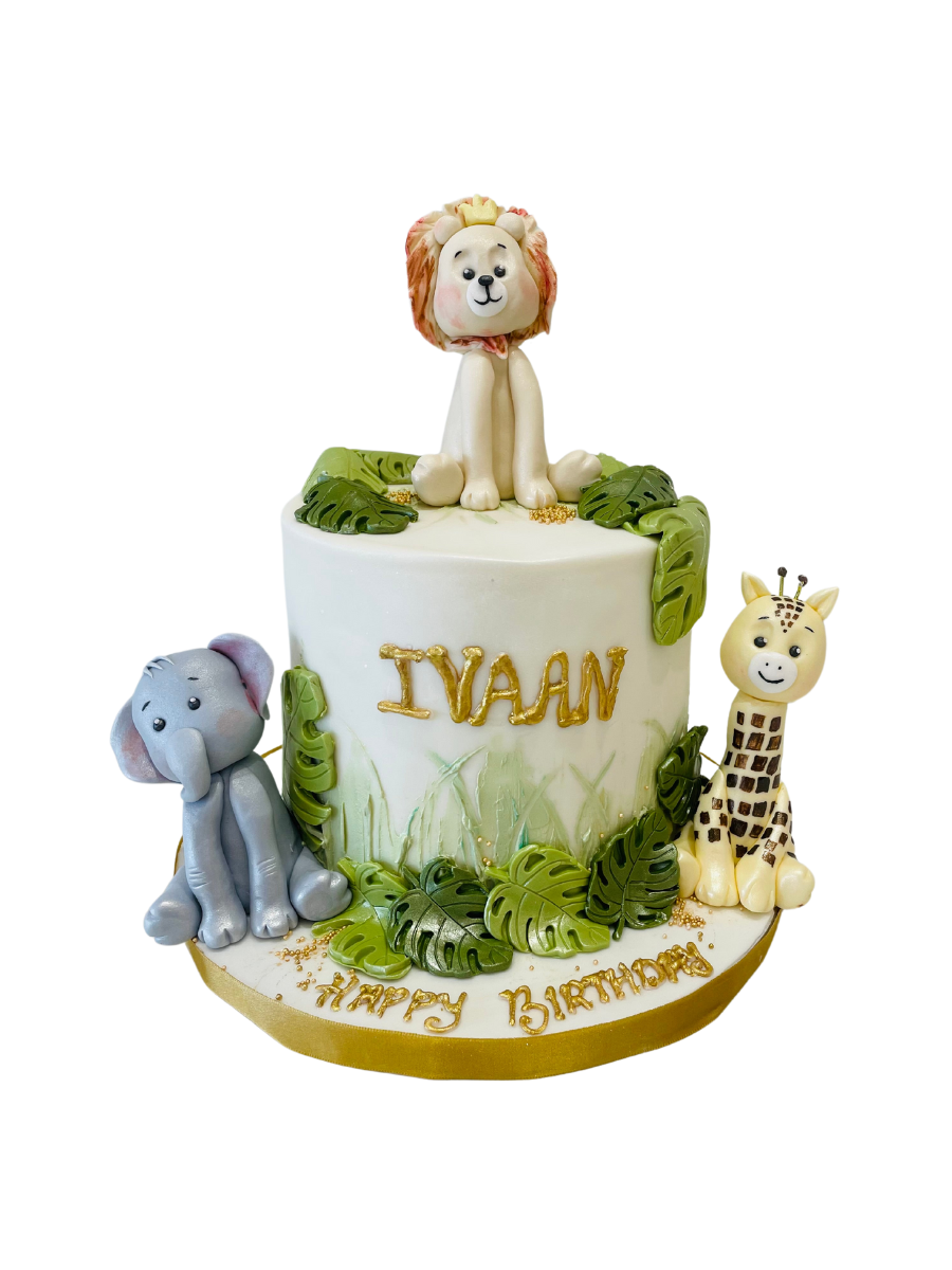 Ivaan Jungle Fondant Cake