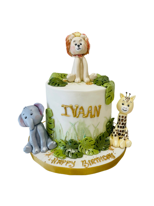Ivaan Jungle Fondant Cake