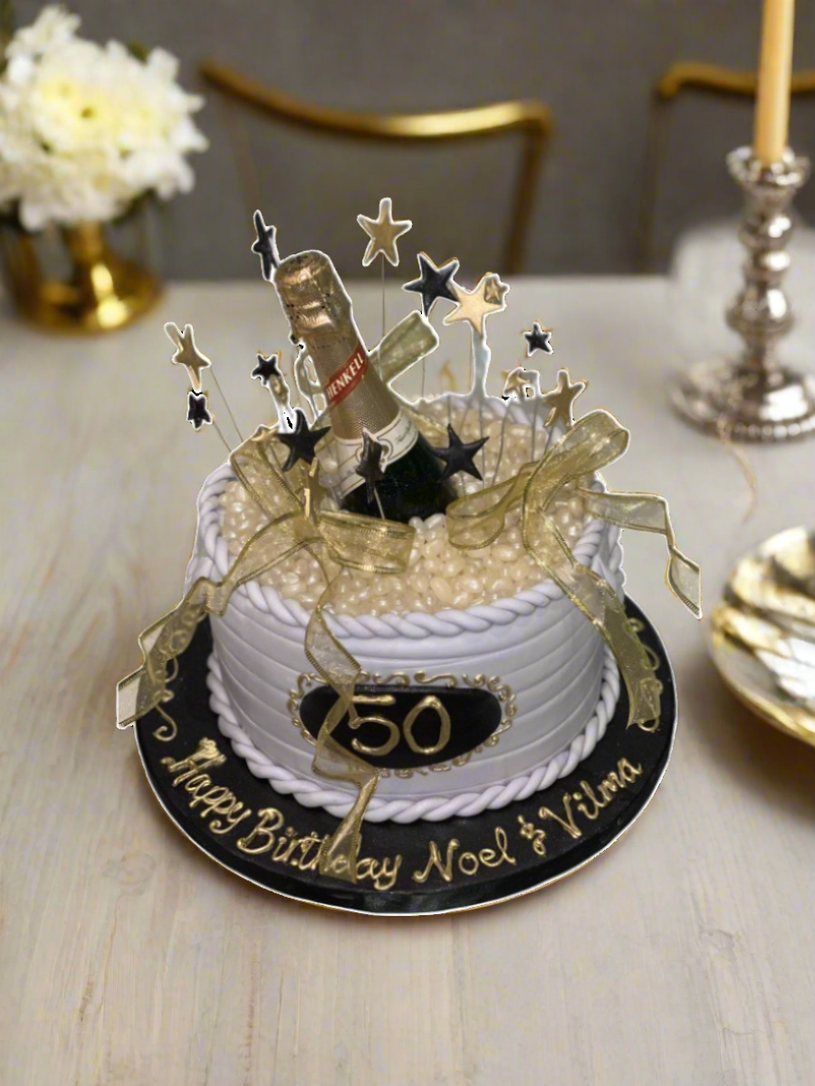 50th Birthday Bottle Cake