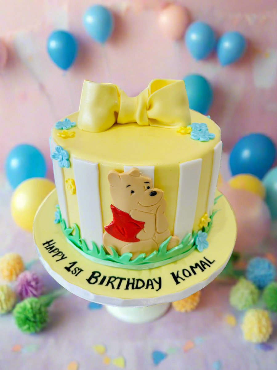 Pooh Theme Fondant Cake