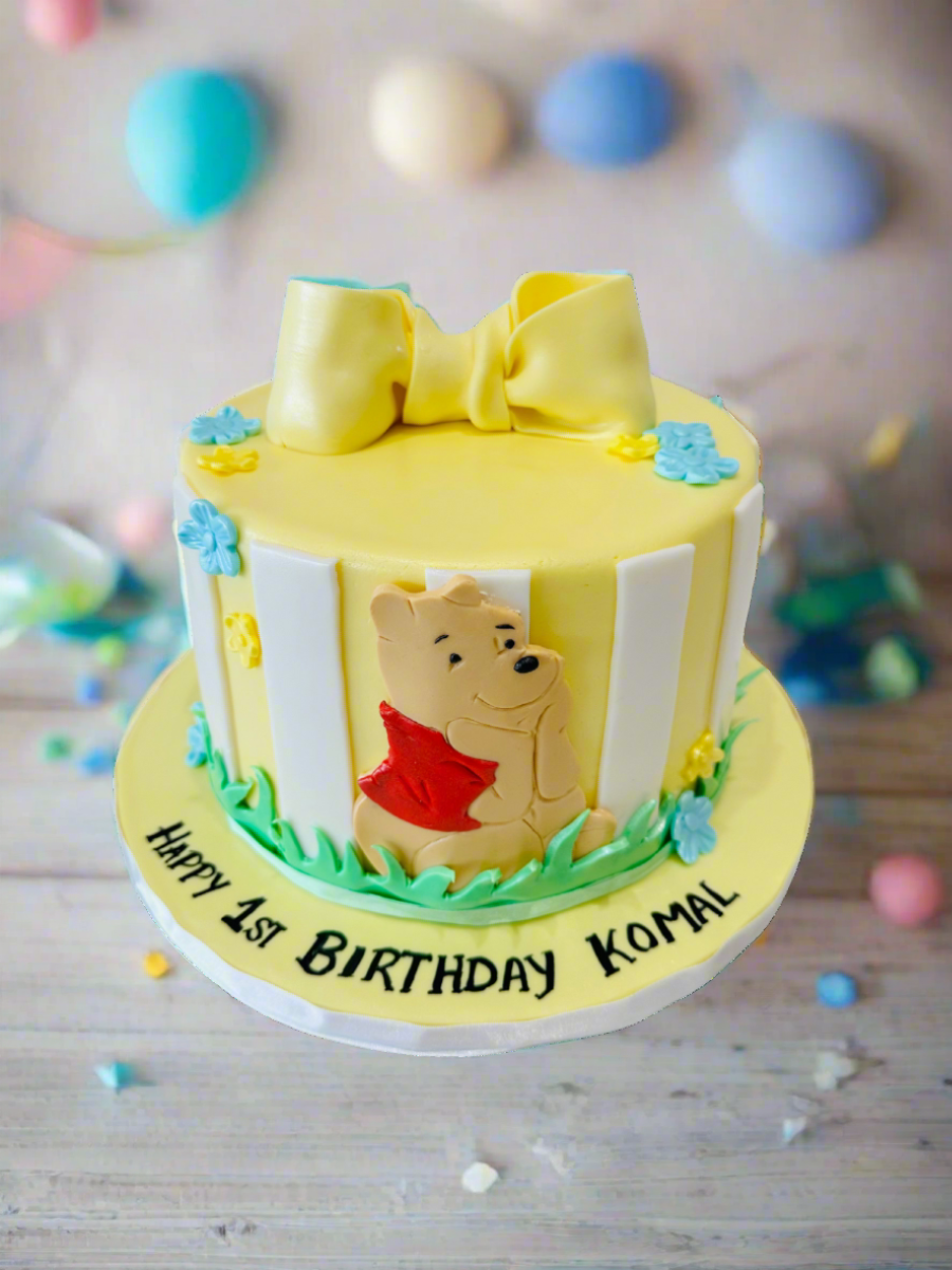 Pooh Theme Fondant Cake