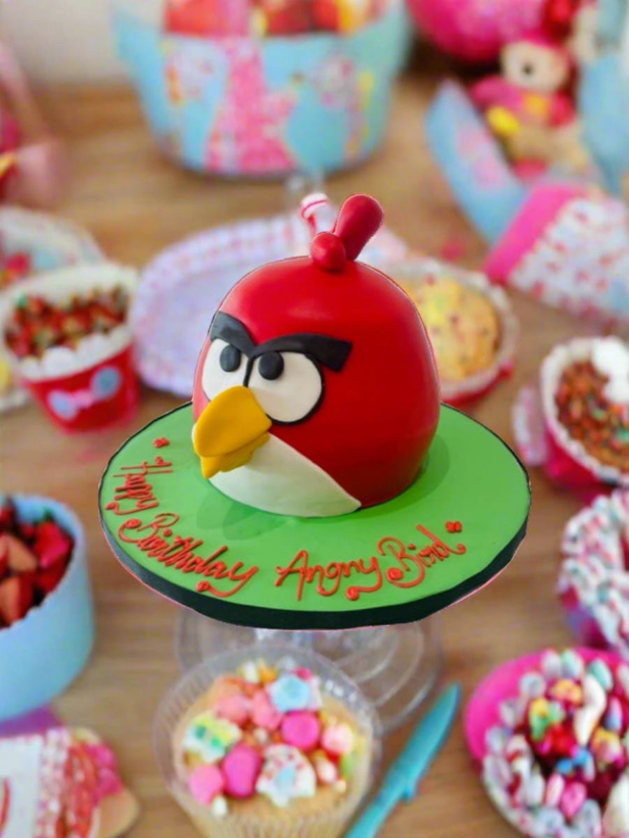 Angry Bird Molded Fondant Cake
