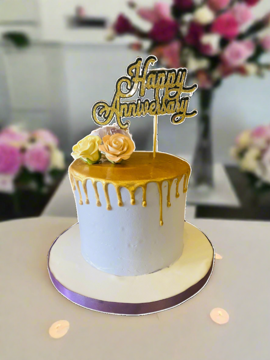 Purple Anniversary Cake