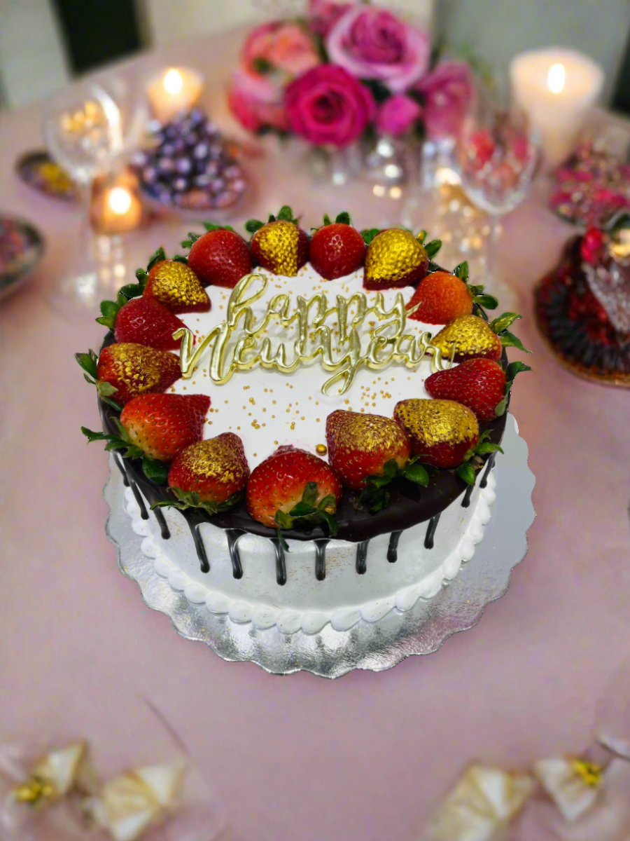 Strawberry Choco New Year Cake