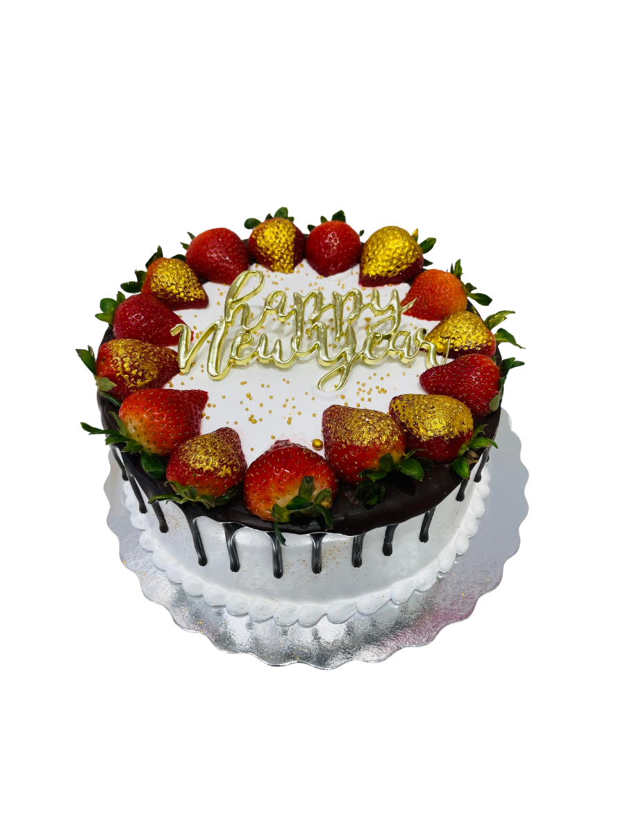 Strawberry Choco New Year Cake