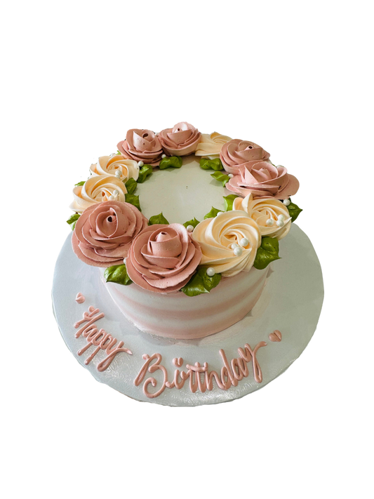 Rosegold Floral Cake