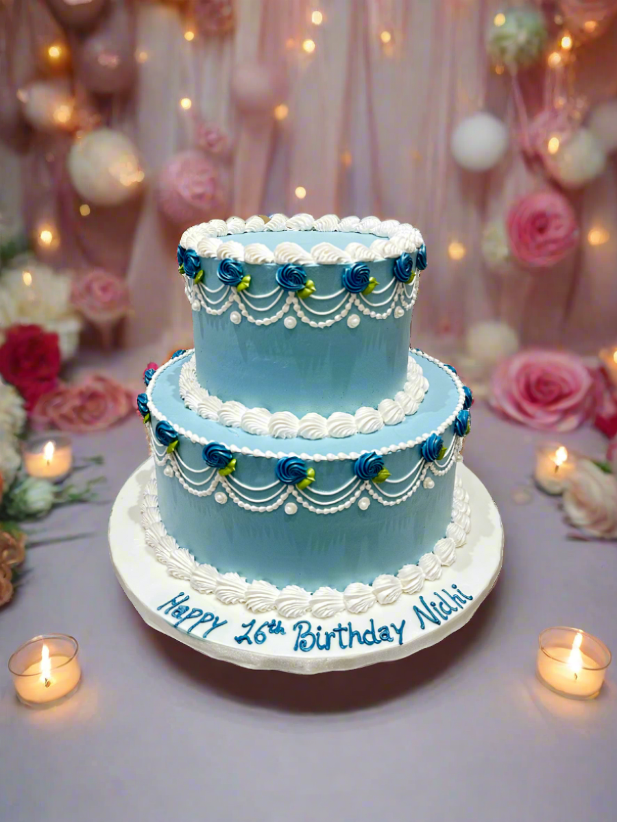Nidhi Blue Tiered Cake