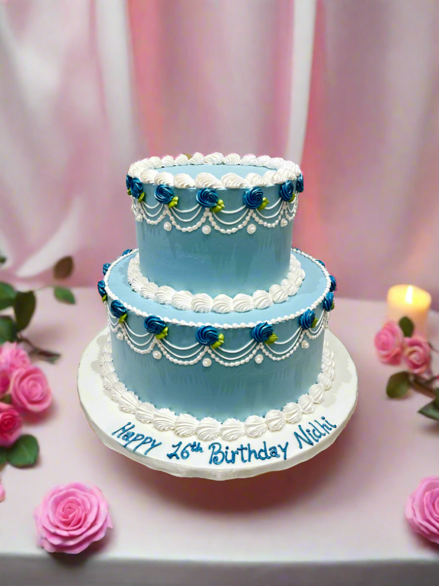 Nidhi Blue Tiered Cake