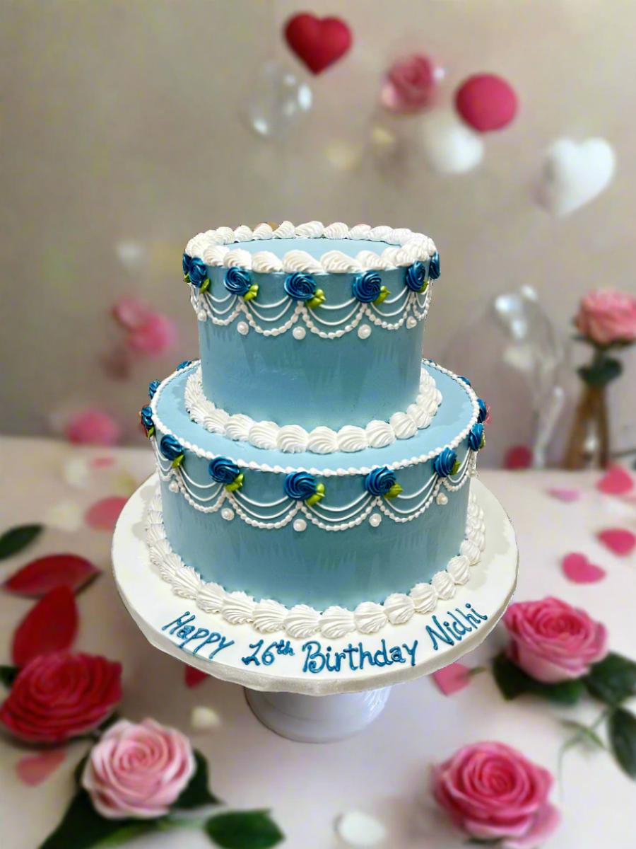 Nidhi Blue Tiered Cake