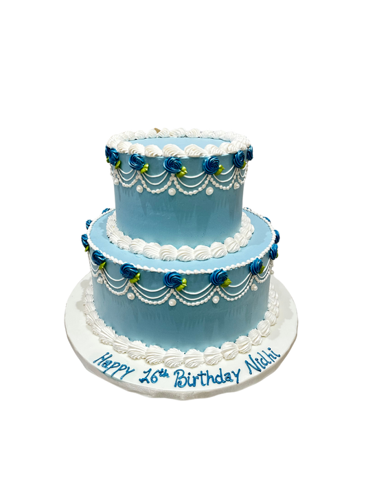 Nidhi Blue Tiered Cake