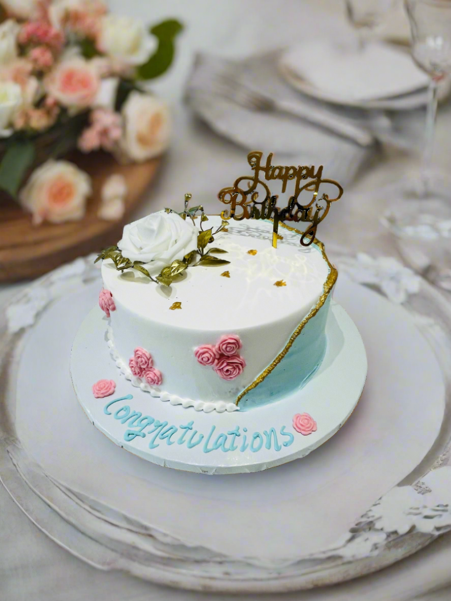 Gagan Teal Birthday Cake