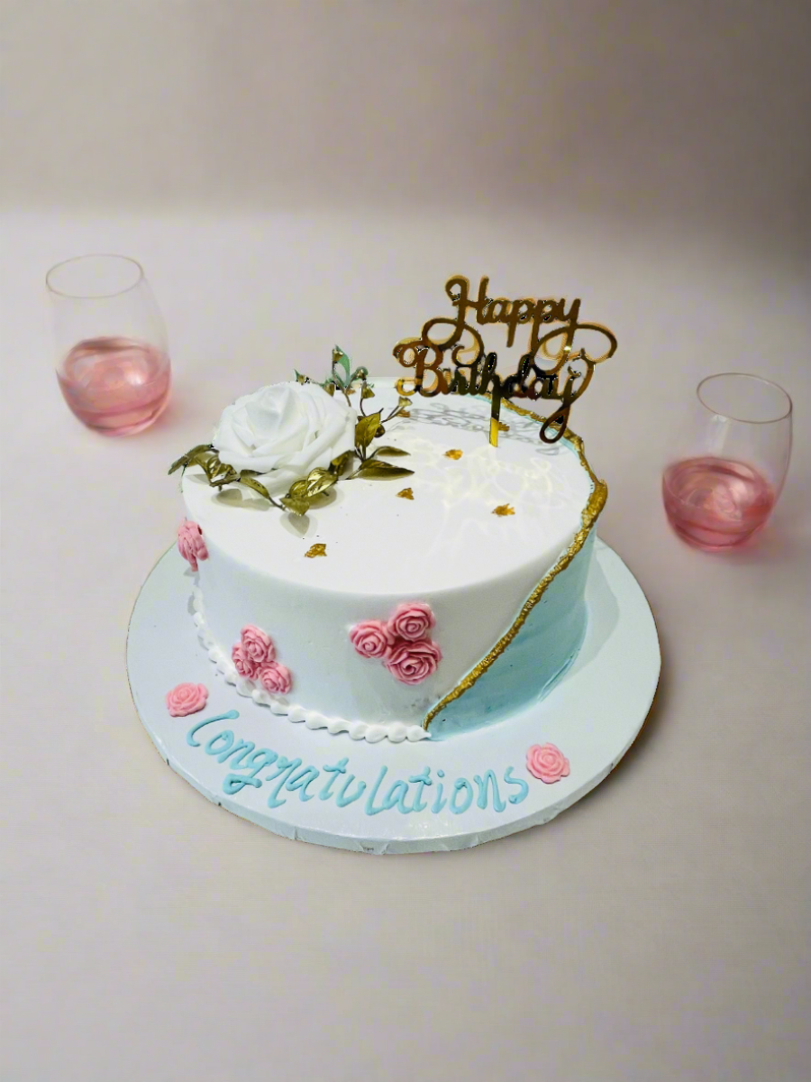Gagan Teal Birthday Cake