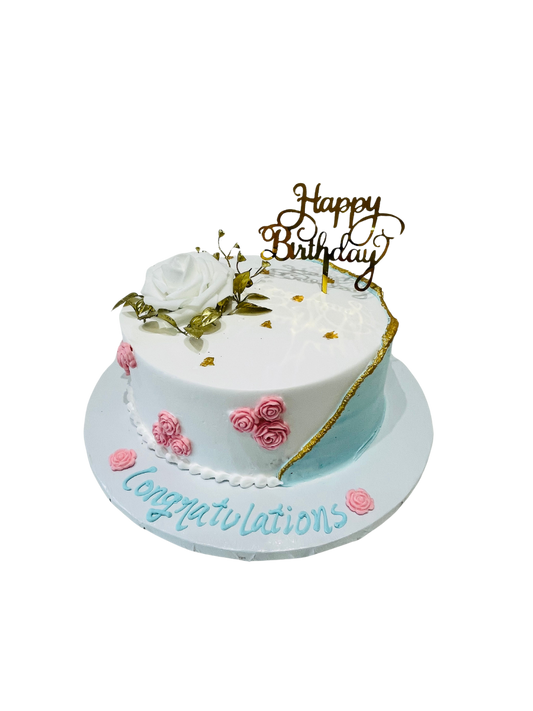 Gagan Teal Birthday Cake