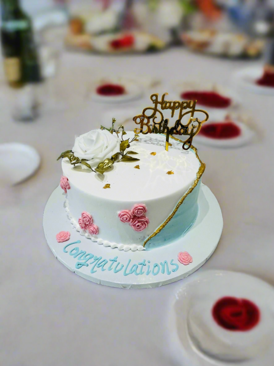 Gagan Teal Birthday Cake