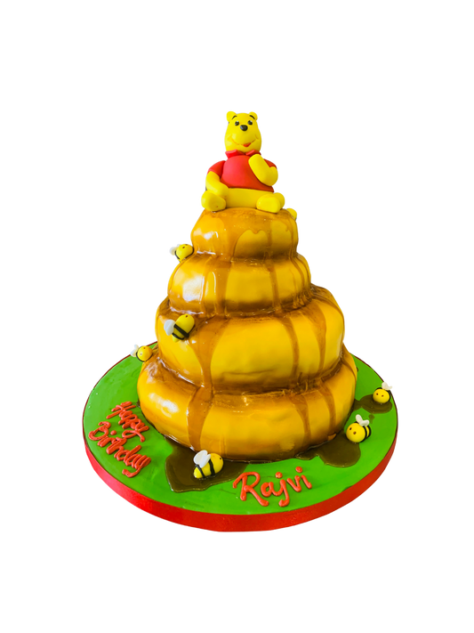 Winnie Honey Pot Molded Fondant Cake