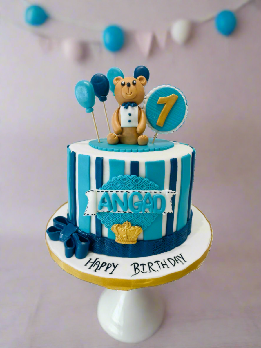 Angad Teddy Fondant Cake