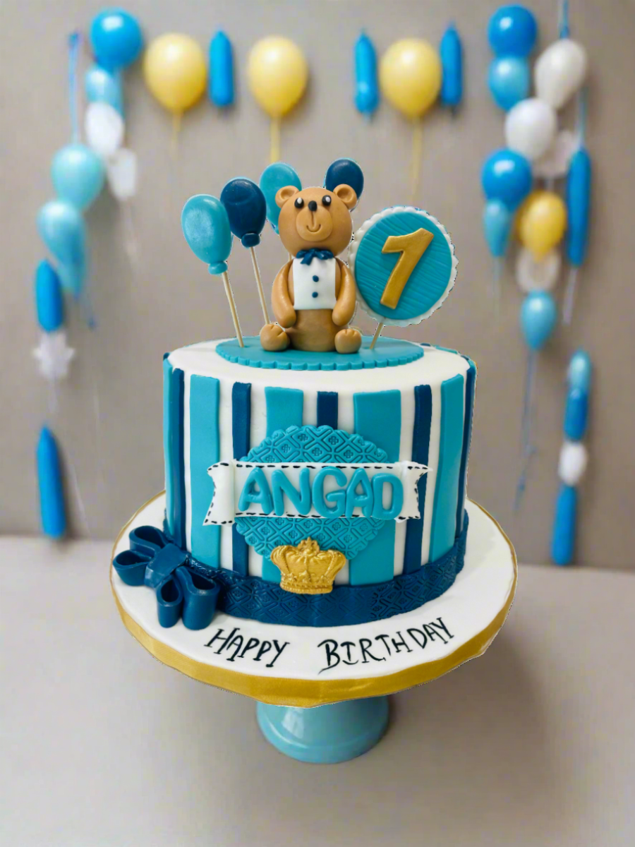 Angad Teddy Fondant Cake