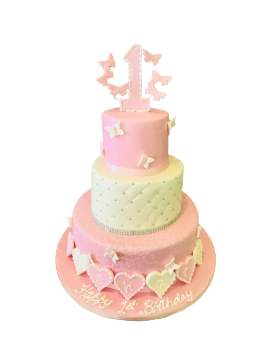 Roseline Tiered Fondant Cake