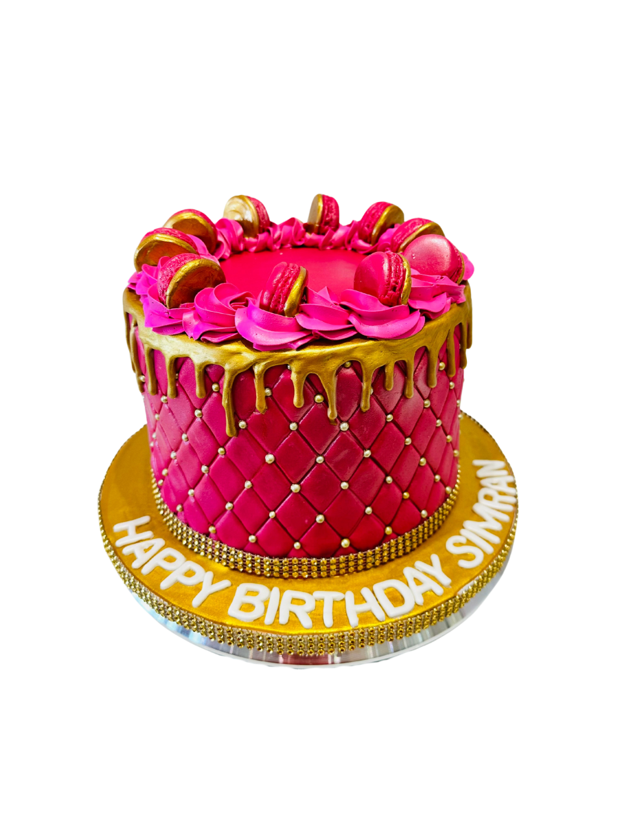 Simran Pink & Gold Cake
