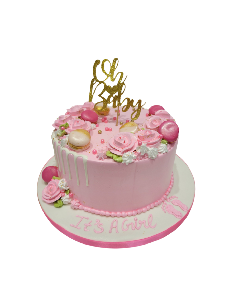 Baby Girl Cream Cake