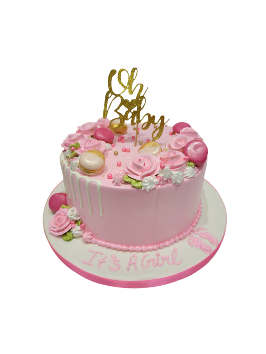 Baby Girl Cream Cake