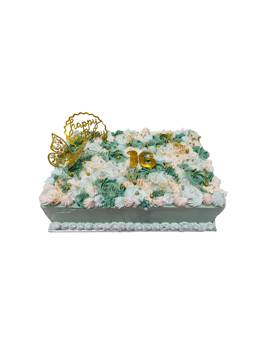 Sage Green Sweet Sixteen Cake