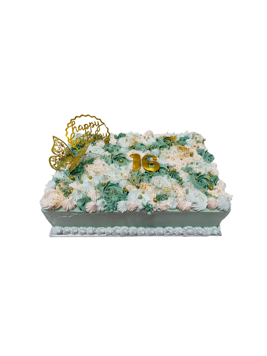 Sage Green Sweet Sixteen Cake