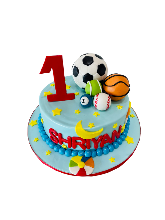 Shriyan Sport Balls Fondant Cake