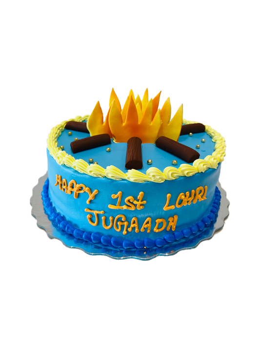 Blue Lohri Cake